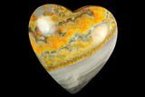 Polished Bumblebee Jasper Heart - Indonesia #121191-1